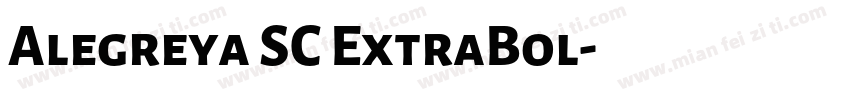 Alegreya SC ExtraBol字体转换